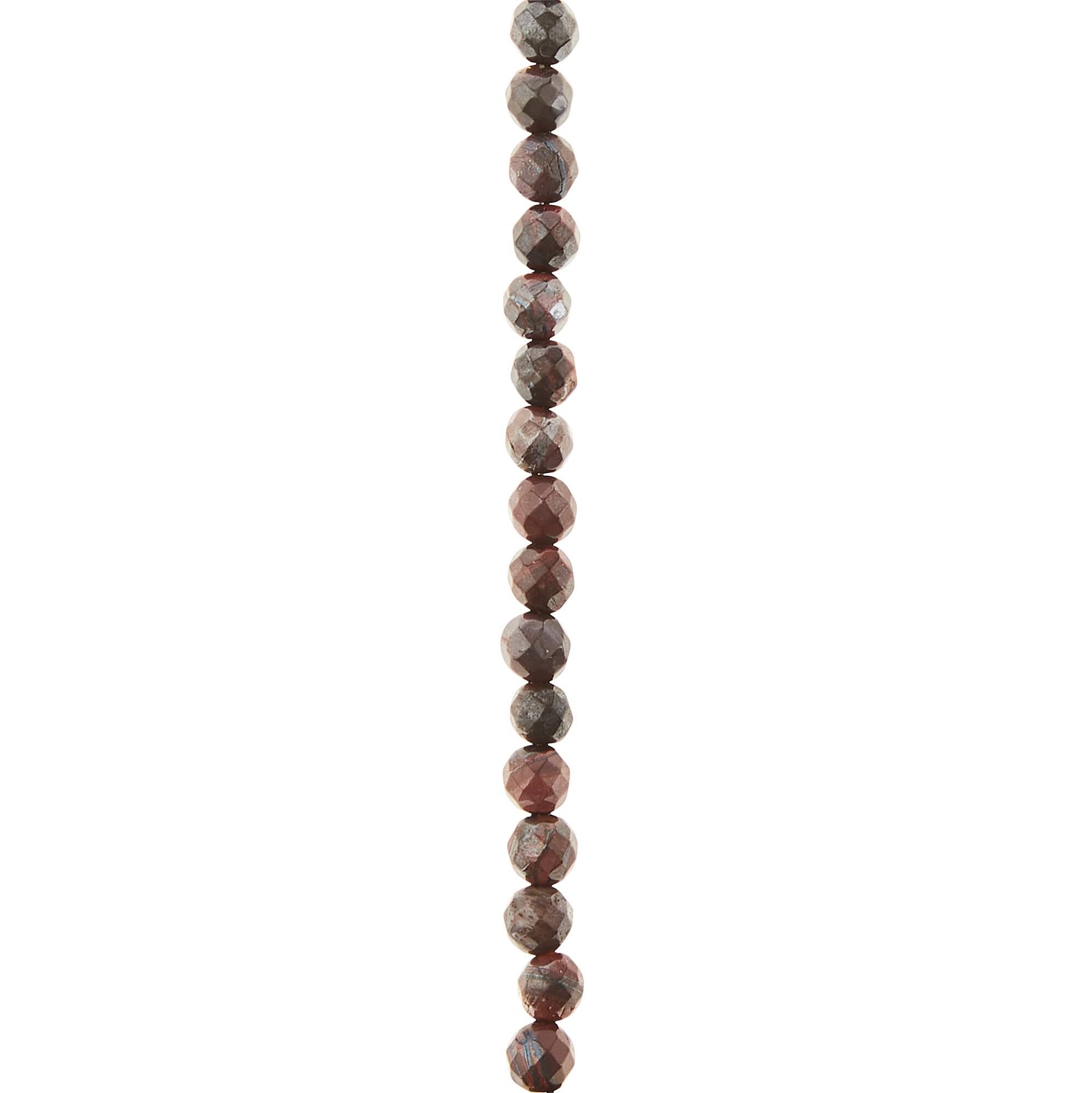 Red Silverite Tiger Eye Faceted Round Beads by Bead Landing™, 6mm